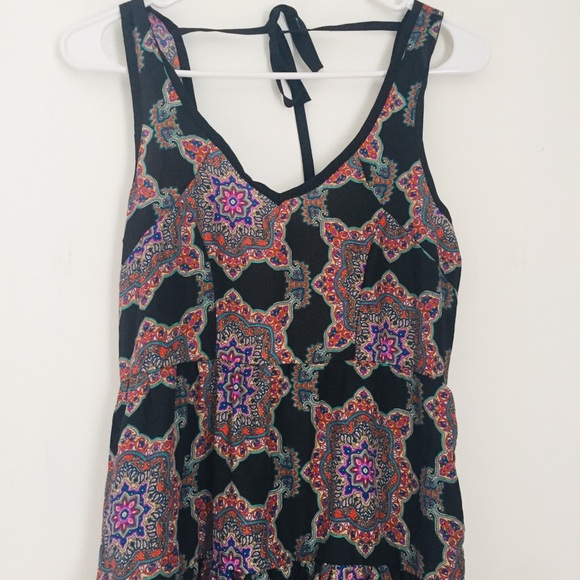 *DONATED* BAND OF GYPSIES Boho Flowy Printed Tunic Top Mini Dress - Picture 2 of 13